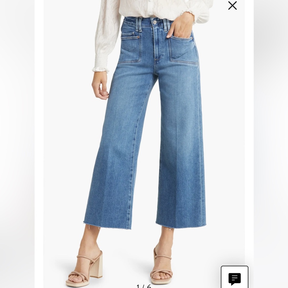 NWOT Paige Anessa crop wide leg